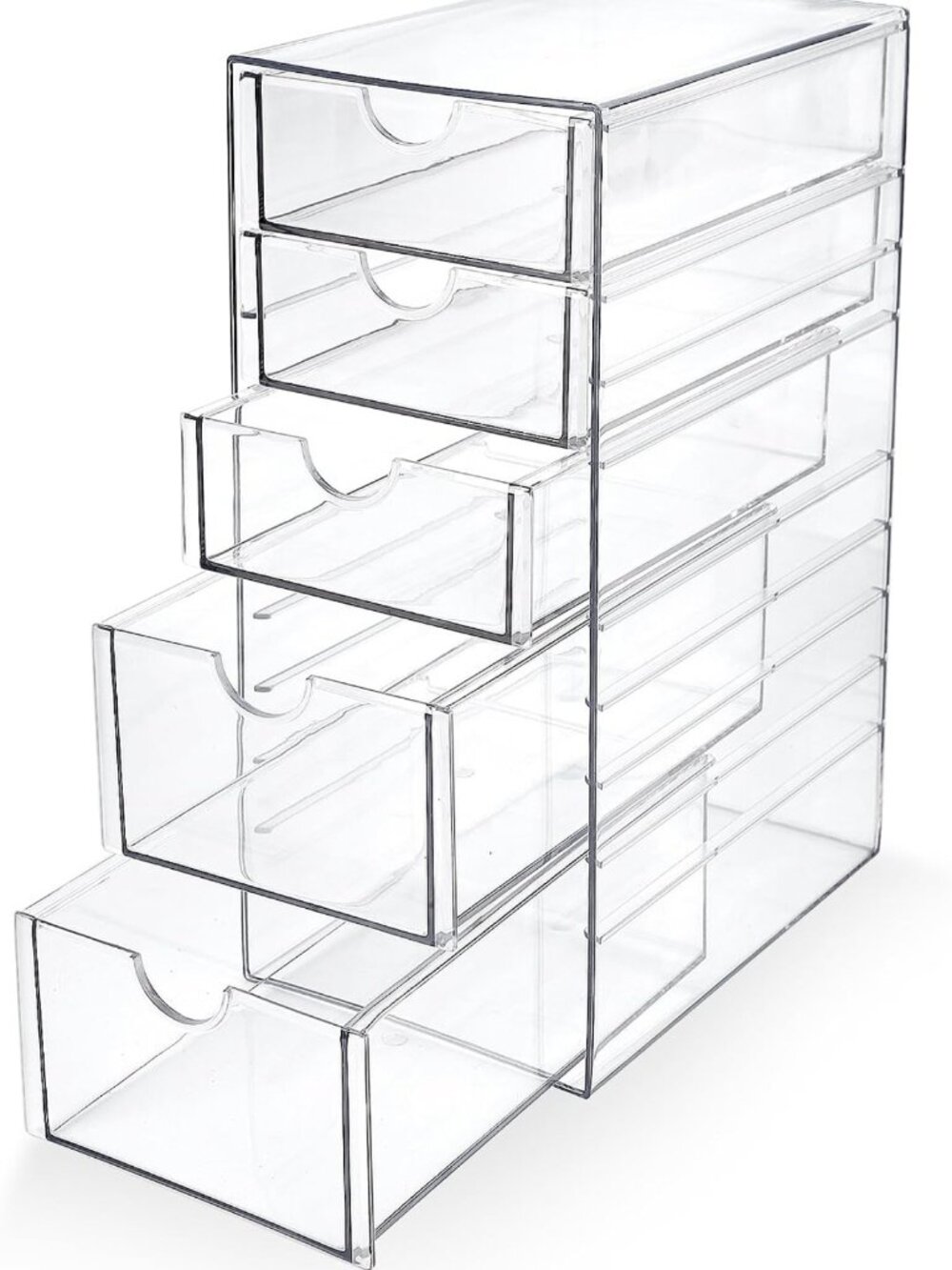 Acrylic Hair Accessories Organizer with 5 Small Drawers - Stylish Storage